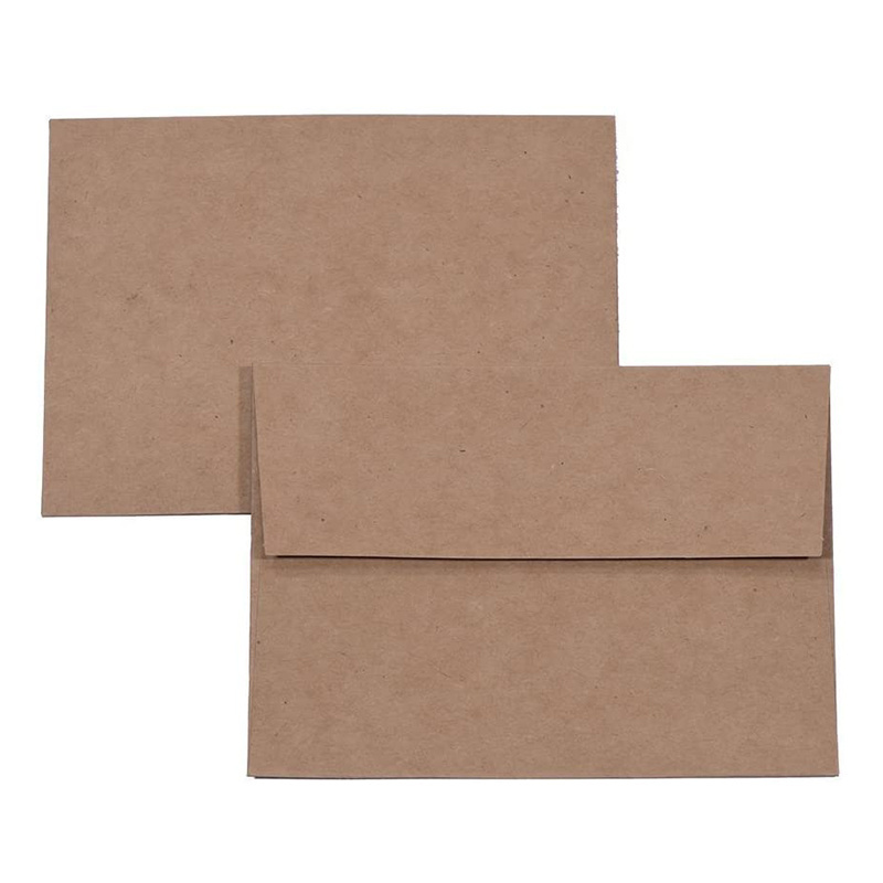 100% Natural  Plain Kraft CD Sleeve Customized eco-friendly brown Kraft Paper Packaging Manila Envelope With Glue