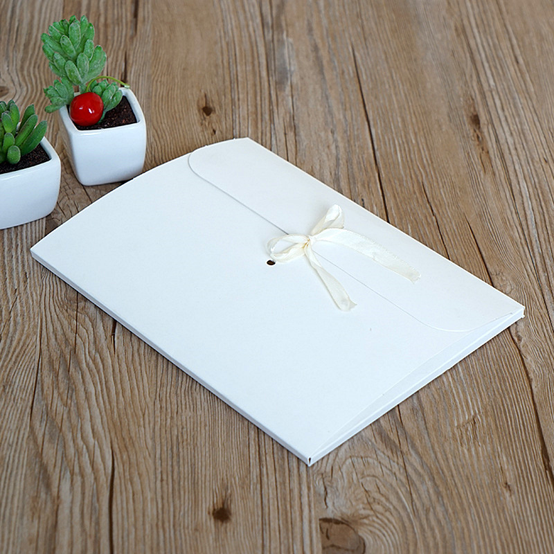 OEM large flat kraft envelope packaging case kraft paper box gift for scarf Handkerchief box for Wedding party gift box