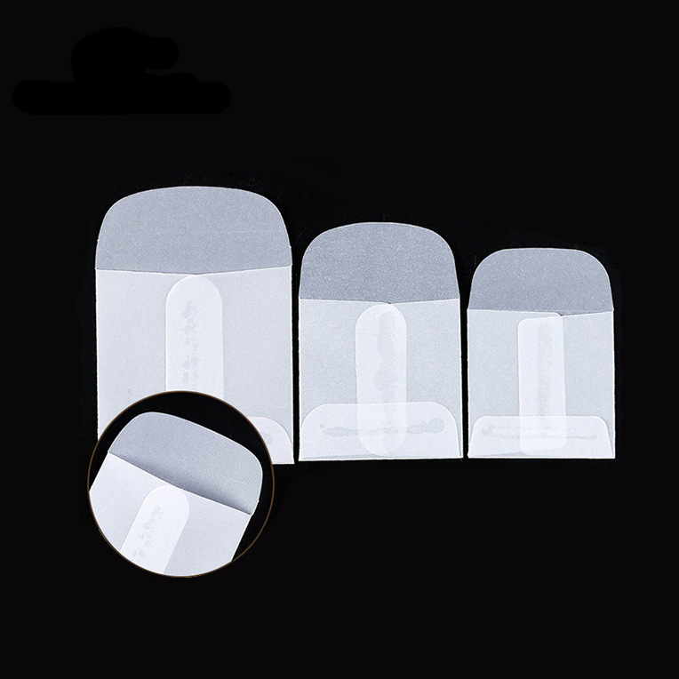 Mini White Pill Envelopes 2.25 X 3.5 Inch Drug Dispensing Buttons Packaging Transparent Envelope