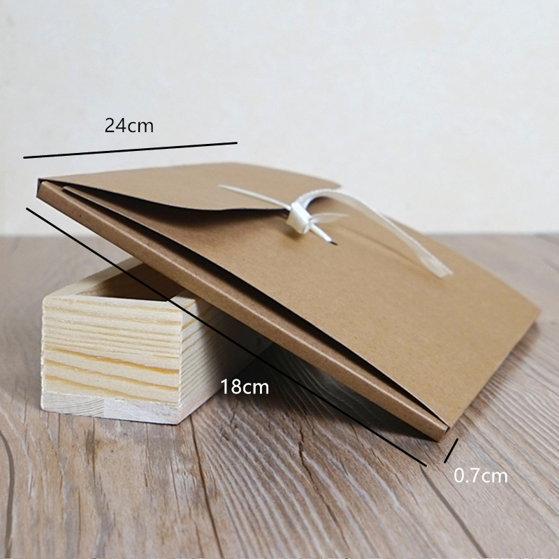 OEM large flat kraft envelope packaging case kraft paper box gift for scarf Handkerchief box for Wedding party gift box