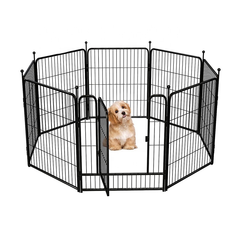 Black Dog Playpen Outdoor Puppy Pet Fence Barrier Kennel for Pet Animals Cat Dogs Puppy