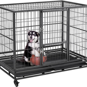 Portable Folding Large Metal Pet Dog Cages Carriers Houses Indoor Outdoor Kennel Crates