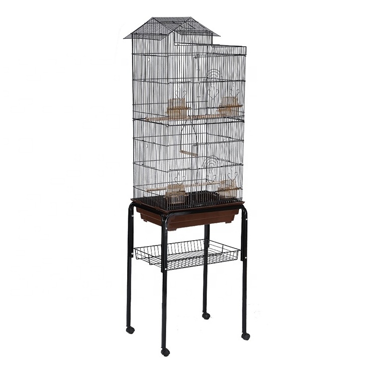 Metal Aviary Parrot Bird Trap Cage Briding Cages for Parrot Pagoda Bird House Fence With Swing