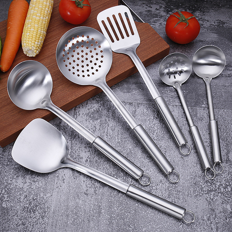 New Design Custom Kitchenware 7pcs set Colorful Stainless Steel Kitchen Utensils Set