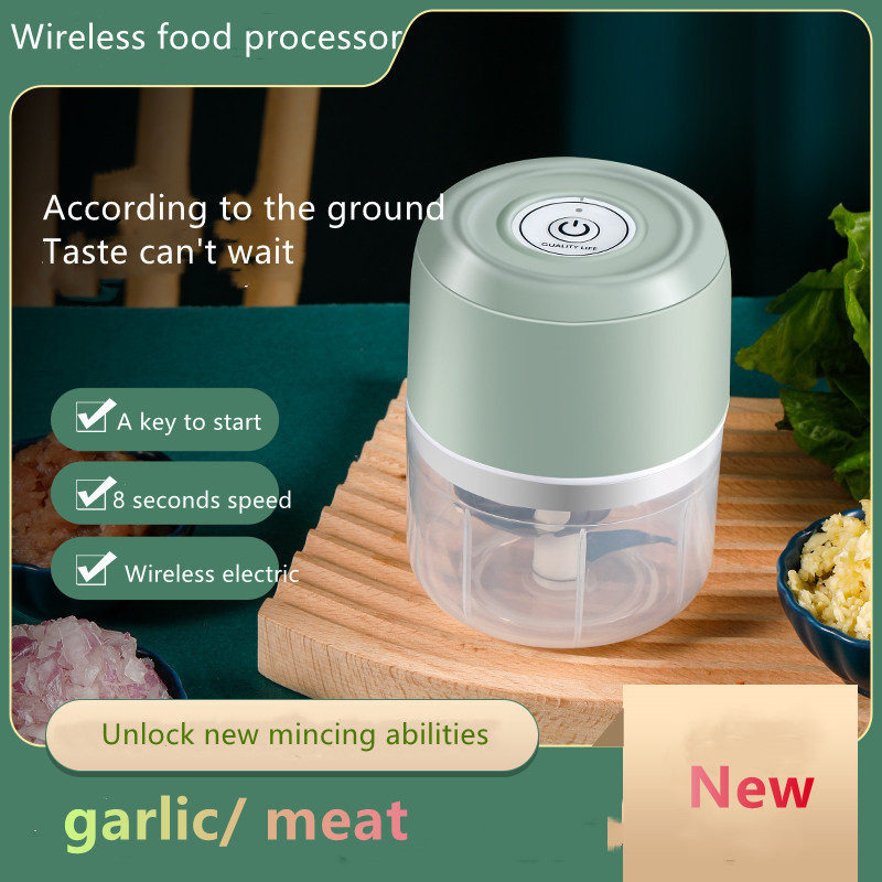 USB Portable Electric Garlic Chopper Mini  Food Processor Manual Chili Nuts Meat Garlic Onion Ginger Chopper Grinder Crusher