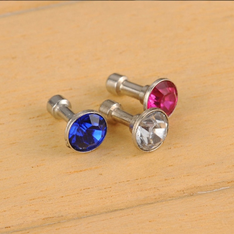 Bling Diamond Dust Plug 3.5mm Cell Phone Earphone cover For iPhone Samsung HTC Crystal Rhinestone Headphone Jack Stopper