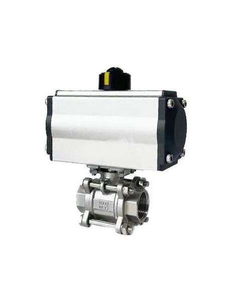 2 Way 3 PCS Rotary Air Control Pneumatic Actuator Actuated Ball Valve