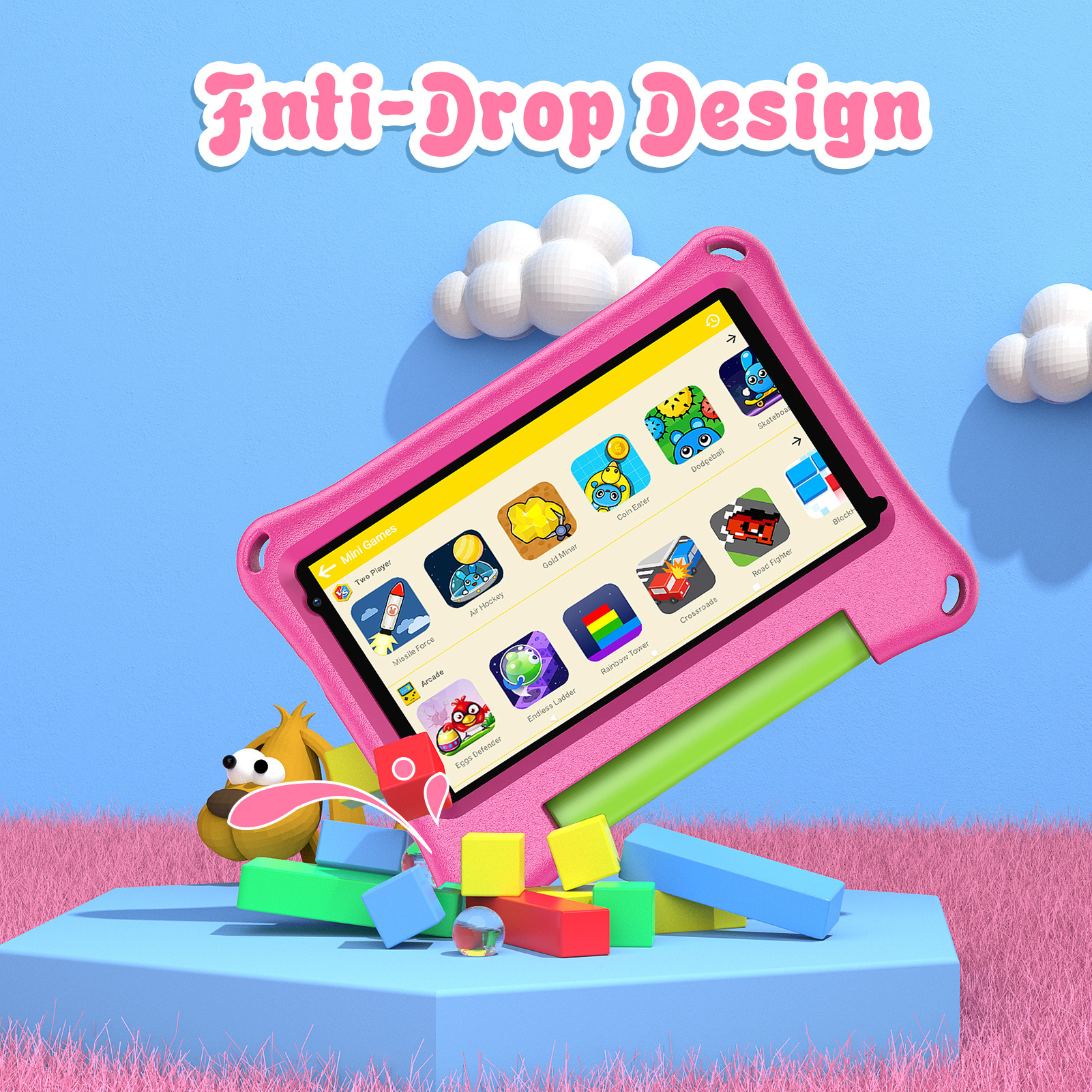 Children learn tablet computer Children label Android baby toy tablet computer education Wifi 7inch children tablet computer