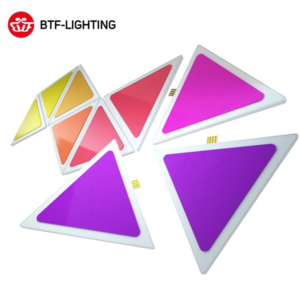 Android/IOS WiFi APP Music Control 9 PCS Panels in One Kit RGB Color Triangle Smart Led Panel Light For Room/Wall Lighting