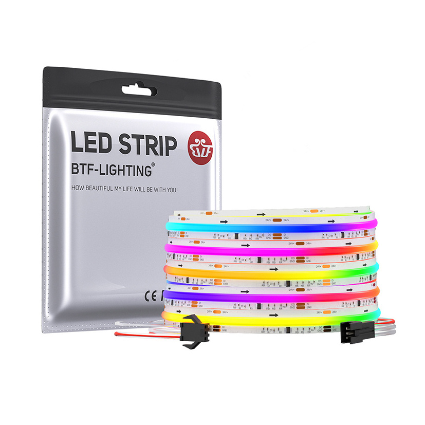 FCOB FOB Series DC12V 24V 720leds/m 630leds/m Super Bright High Density Digital Cob Chasing Led Strip Light