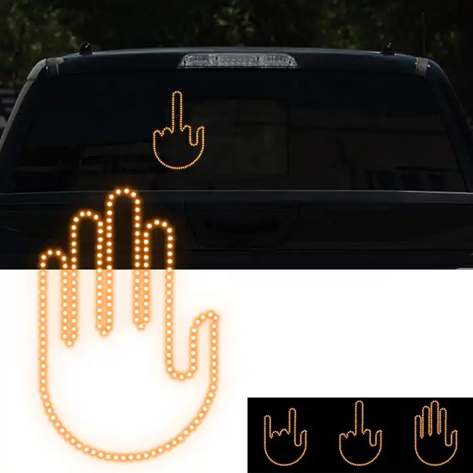 Other 2023 Hot Sale Drivers and Middle Finger Light for the rear Windshield Of The Car