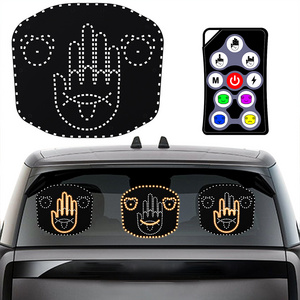 wholesale 7Models middle finger light Auto Car SUV Interior Rear Windshield Remote Control LED Middle Finger Warning Brake Light