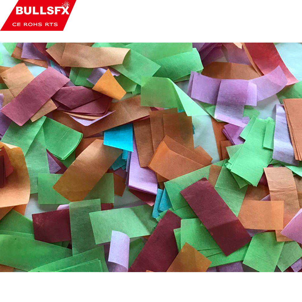 2*5CM Paper Confetti Non Flammable Used for Concert Night Club and Crazy Party 1kg/bag Flame retardant colored paper