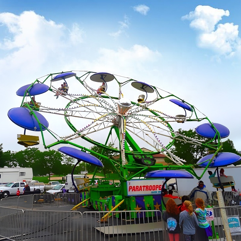 Good Item Amusement Park Attractions Double Swing Rides Twister Paratrooper Ride Double Flying Chair Rides