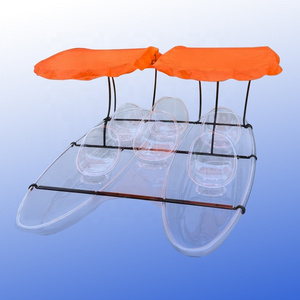 Nice Price Sightseeing PC Glass Bottom Kayak Mini See Bottom Good Performance Canoe Crystal Clear Boat