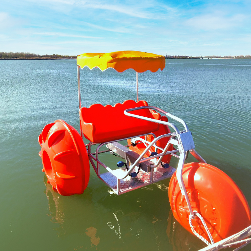 hot selling water play equipment 3 big wheels aquatic tricycle water sea pedal bike