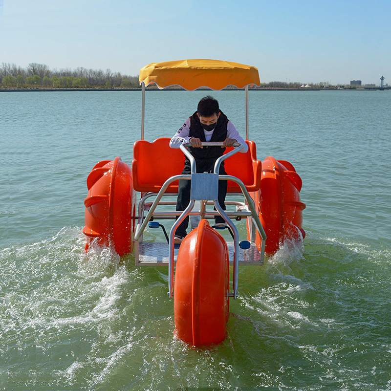 Fun Sea Water Pedal Boat Three Big Wheels Cycle Water Kids And Adult Water Tricycle For Sale 2023