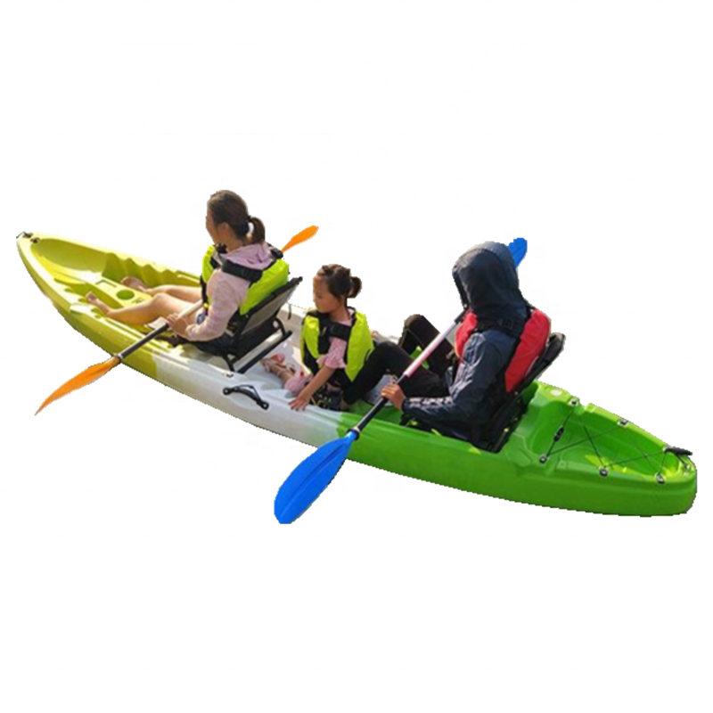 Competitive Price Unbreakable Kayak Good Performance LLDPE Plastic Kayak Recreational for Three Persons