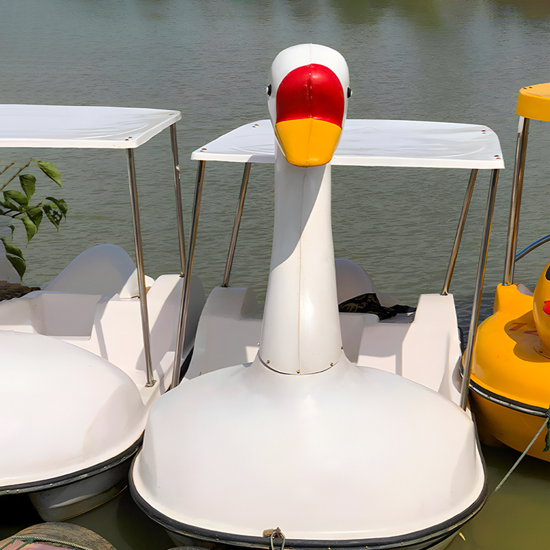 Water Amusement Park Equipment 4 seats Used Duck Swan Pedal Boat High Quality