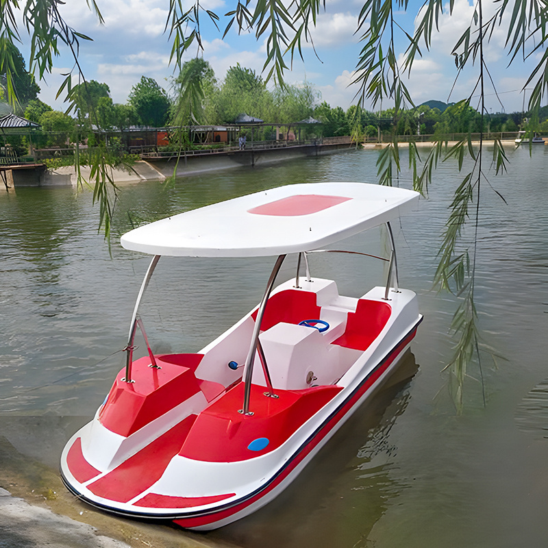 Hot Sale Amusement Par Pedal Boat Fiberglass Play With Family and Friends Water Equipment Pedal Boat