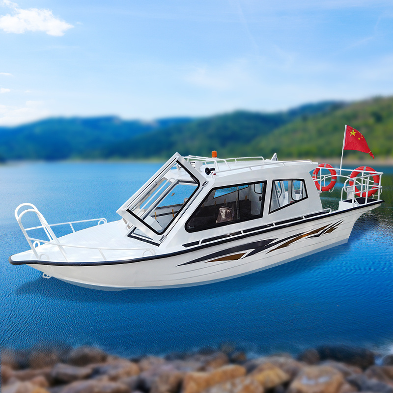 Best Prices Freshwater 8 Passengers Aluminum Fishing Boats With Cabin Long Life Durable Yacht Without Outboard Motor