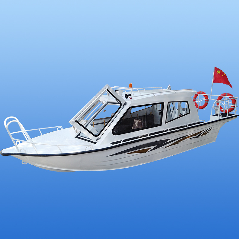 Best Prices Freshwater 8 Passengers Aluminum Fishing Boats With Cabin Long Life Durable Yacht Without Outboard Motor