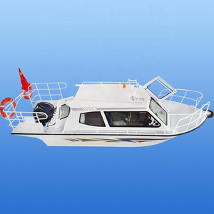 Best Prices Freshwater 8 Passengers Aluminum Fishing Boats With Cabin Long Life Durable Yacht Without Outboard Motor