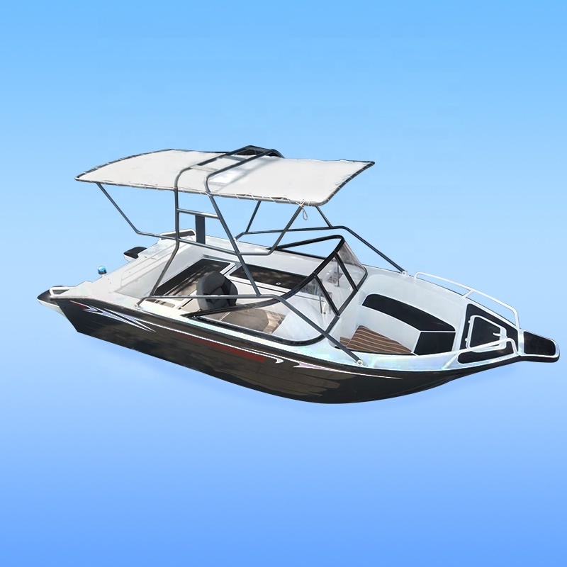 New Model 4.8m 16ft Aluminium Fishing Speed Boat Cheap Private Leisure Boat with Canopy for Sale