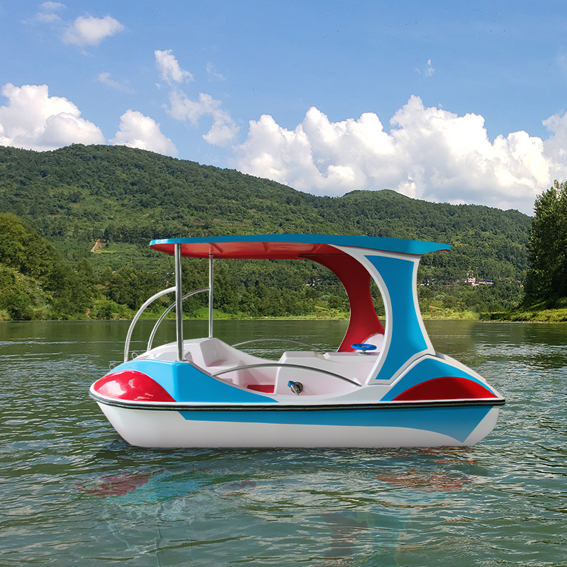 Wholesale Water Park Funny Fiberglass Jet Pedal Boat Floating Colorful Boat Water Electric Paddle Boat for Sale