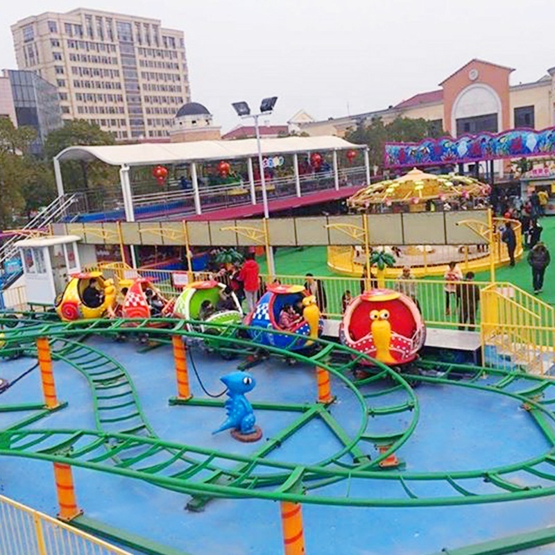 Factory Cheap Price Kids Amusement Park Ride Spinning Mini Roller Coaster Rides With Snail Cabin For Sale