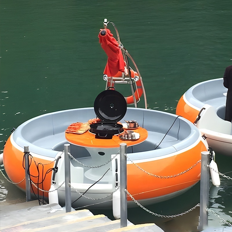 Professional Production Floating Restaurant Boat BBQ Leisure Donut Boat