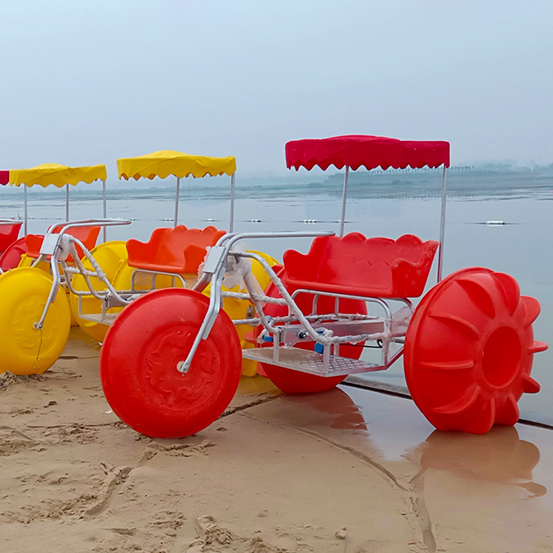 Floating 3 Big Wheels Water Bike Antirust Water Sport New Water Tricycle on Sea and Lake Paddle Boat for Sale