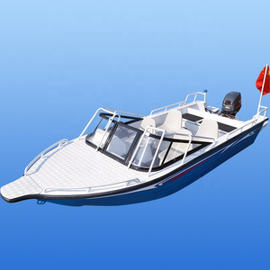 2024 New Design 14.8ft/4.5m 7 Persons Aluminum Speed Boat Mini Fishing Fast Boat Without Motor And Trailer