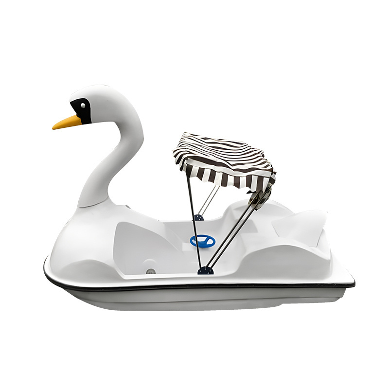 China Manufacturer Water Amusement Park Games Hand Paddle Boat Fiberglass Swan Electric Pedal Boat For Lake