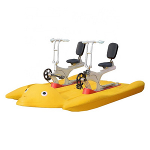 Factory Price Outdoor Sports Game Plastic Water Pedal Bike Pontoons Aqua Bikes For Sale