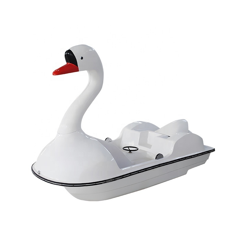 China Manufacturer Water Amusement Park Games Hand Paddle Boat Fiberglass Swan Electric Pedal Boat For Lake