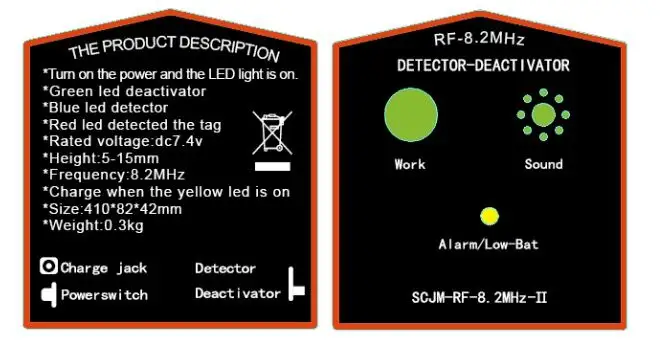 EAS  desactivador sensores rf desactivador adhesivos rf eas rf am handheld deactivator