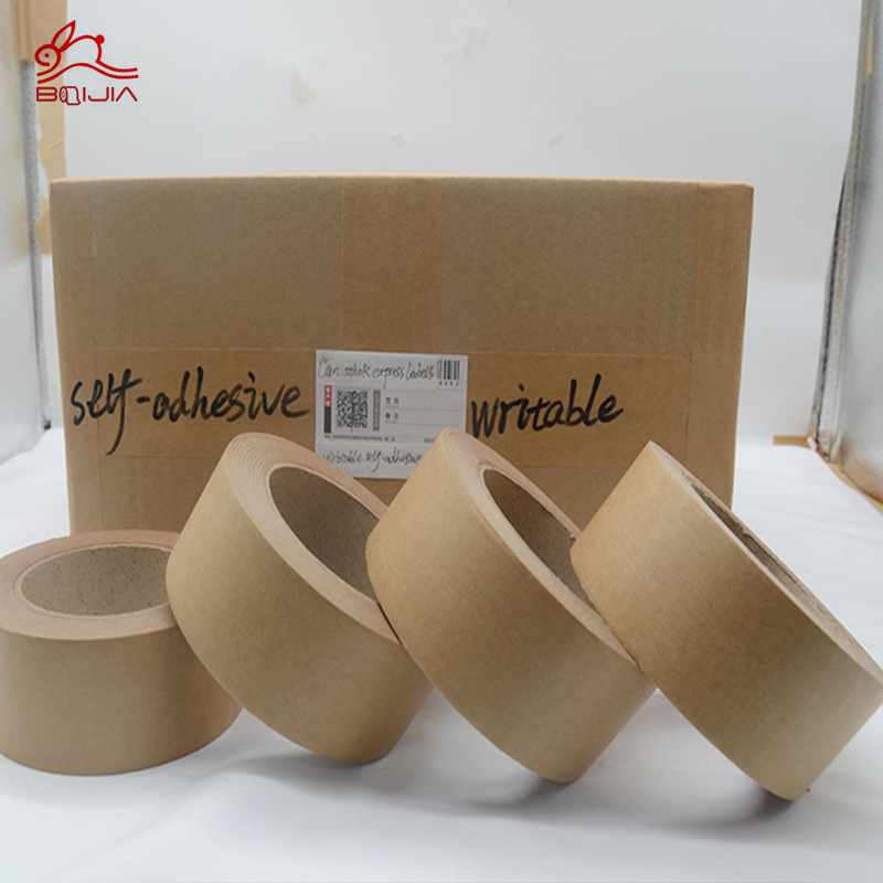 Baijin wholesale print Water activated reinforced kraft paper box tape self adhesive