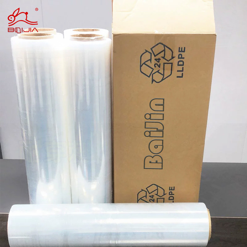 Custom paper coated wrap breathable ldpe stretch film for rewinder jumbo stretch film roll