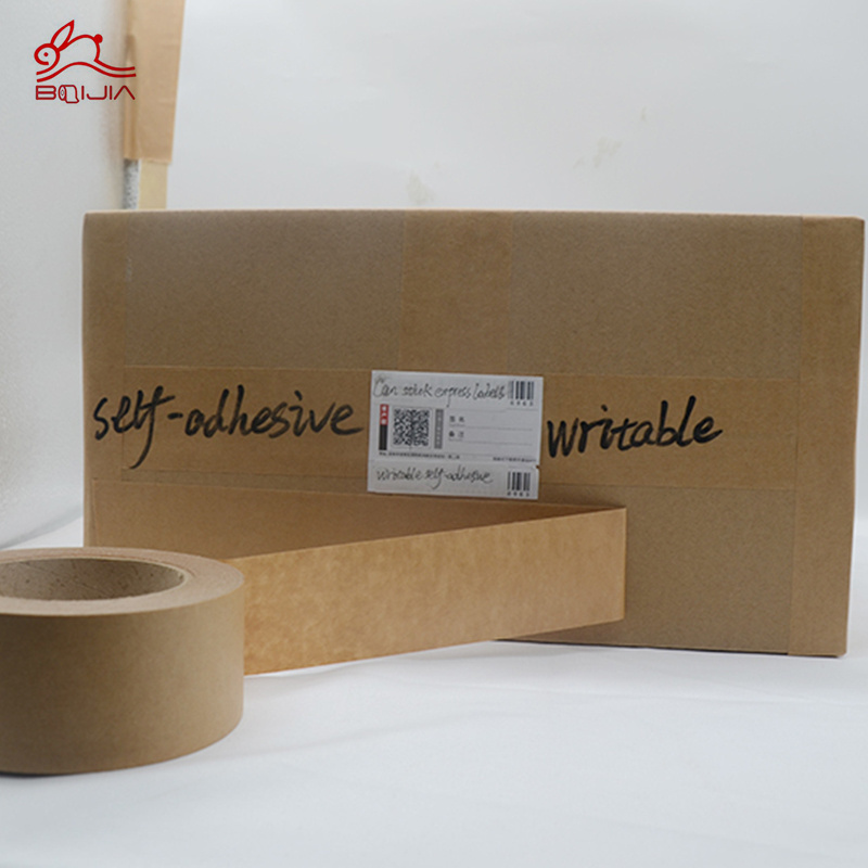 Baijin wholesale print Water activated reinforced kraft paper box tape self adhesive