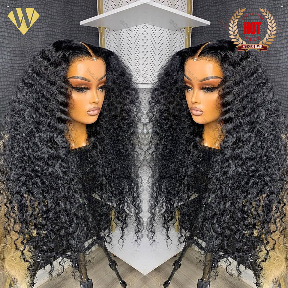 40 Inch Curly Water Wave Virgin Human Hair Frontal Pre Plucked Glueless Cuticle Aligned Wigs Wholesale 4x6 Lace Wigs Bulk Sale