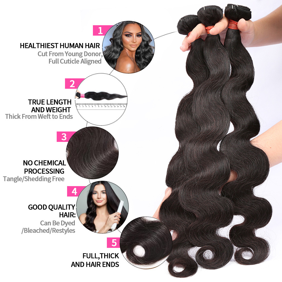 Free Sample 10a 12a Raw Indian Virgin Cuticle Aligned Bundles Human Hair Extensions Vendor Mink Brazilian Hair From Single Donor