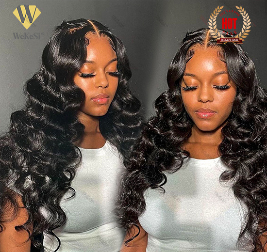 Long Preplucked Glueless Loose Deep Wave Lace Front Wig For Black Women With Baby Hair