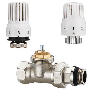 Straight trv Nickel Plated CW617N 1/2 inch brass water heater thermostat radiator valve