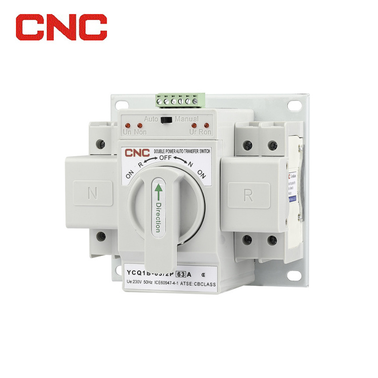 Factory Wholesale 2P Pole Ats Auto Changeover 63A Automatic Transfer Switch For Solar Power