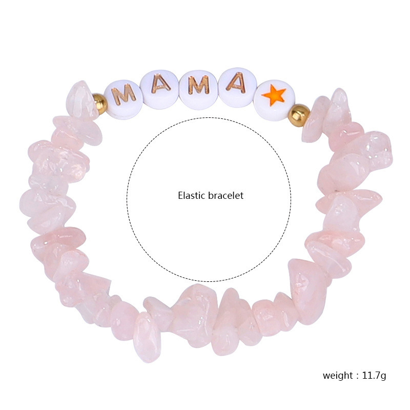 Personalised Crystal Bracelet Jewellery   Letter Beads Rose Quartz Green Aventurine Natural Amazonite Pink Magnesit Snow Quartz