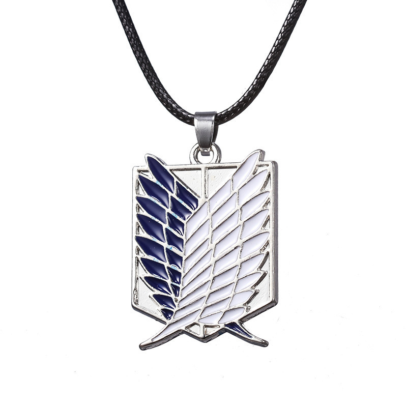 New Anime Attack On Titan Necklace Wings of Liberty Freedom Scouting Legion Eren Women Men  Necklaces Fashion Choker Jewelry