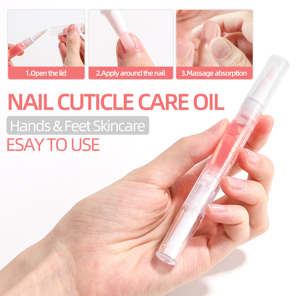 Wholesale 16 Flavors Nail Moisturizing Mini Cuticle Oil Pen for Nail Healthy OEM Private Label Cuticle Revitalizer Oil Tube