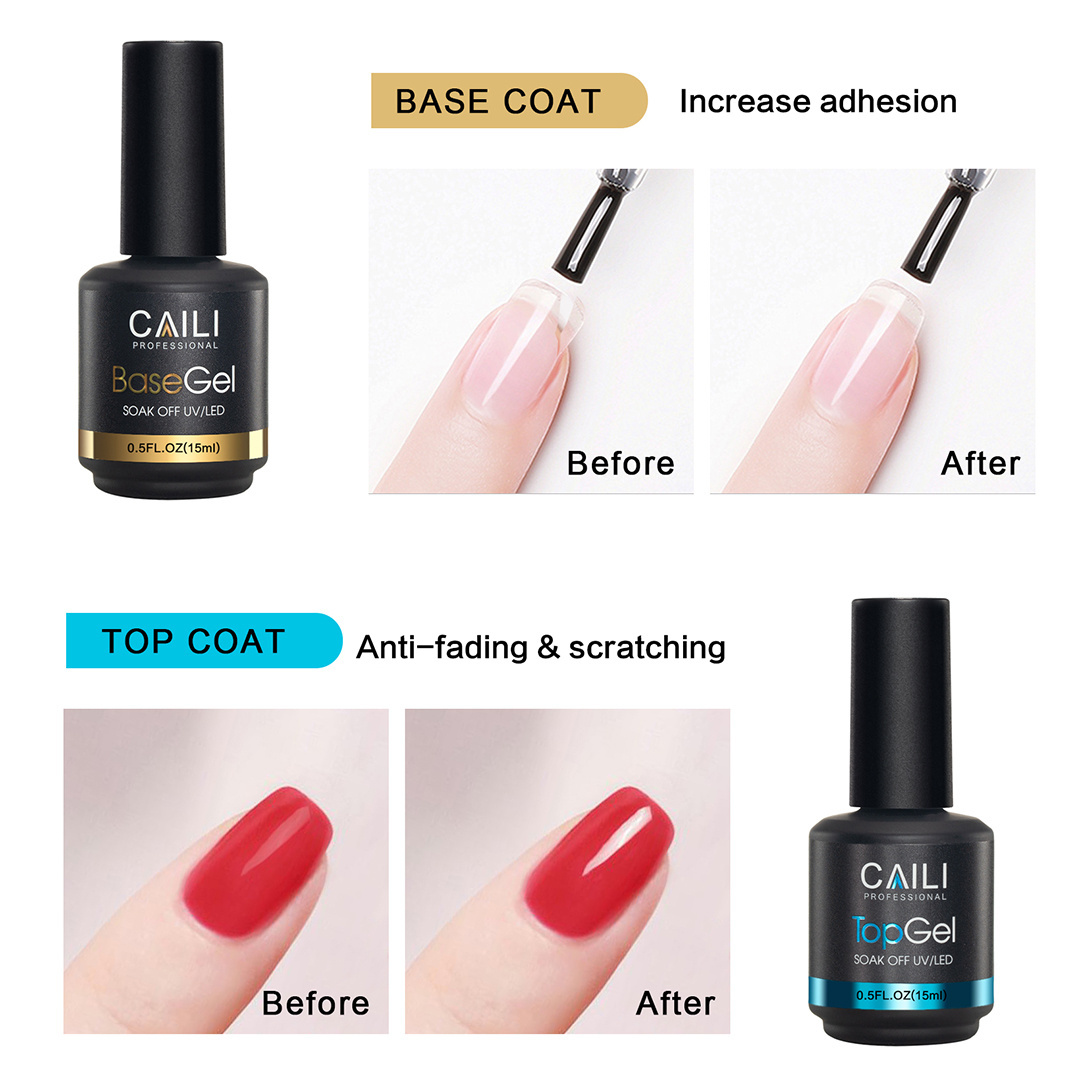 15ml Multifunction 6 IN 1 Nail Polish Glue Gel can be used as Base Top Coat uv led gel polish Extension Gel