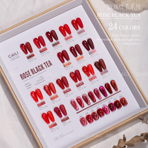 Solid Color gel polish set 15ml uv gel nail polish 24 Different Colors Red gel polish set box custom logo CE and MSDS